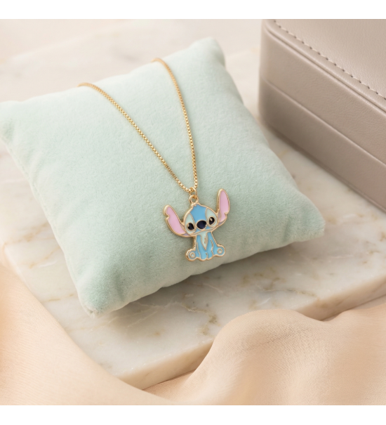 Stitch Enamel Pendant Necklace