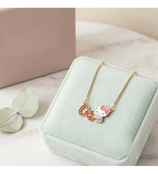 Kitty Charm Station Necklace