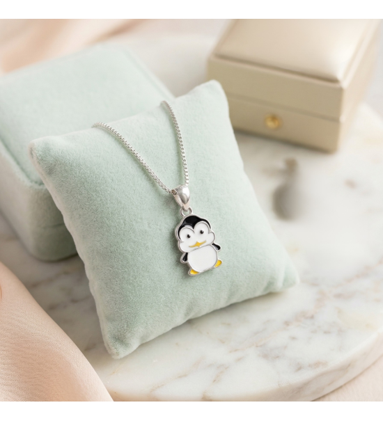 Chilly Penguin Enamel Pendant