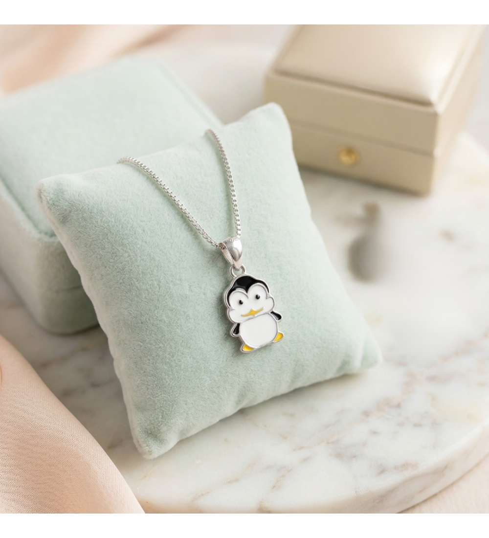 Chilly Penguin Enamel Pendant