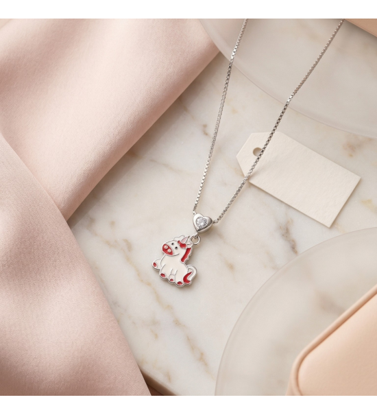 Mystical Unicorn Heart Necklace