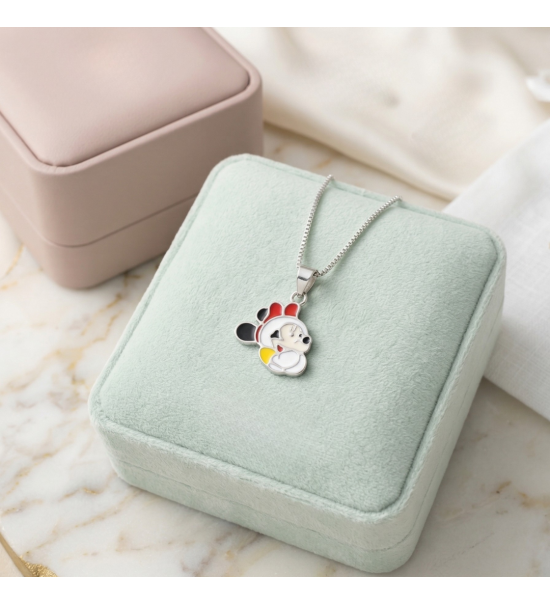 Minnie Bow Enamel Pendant