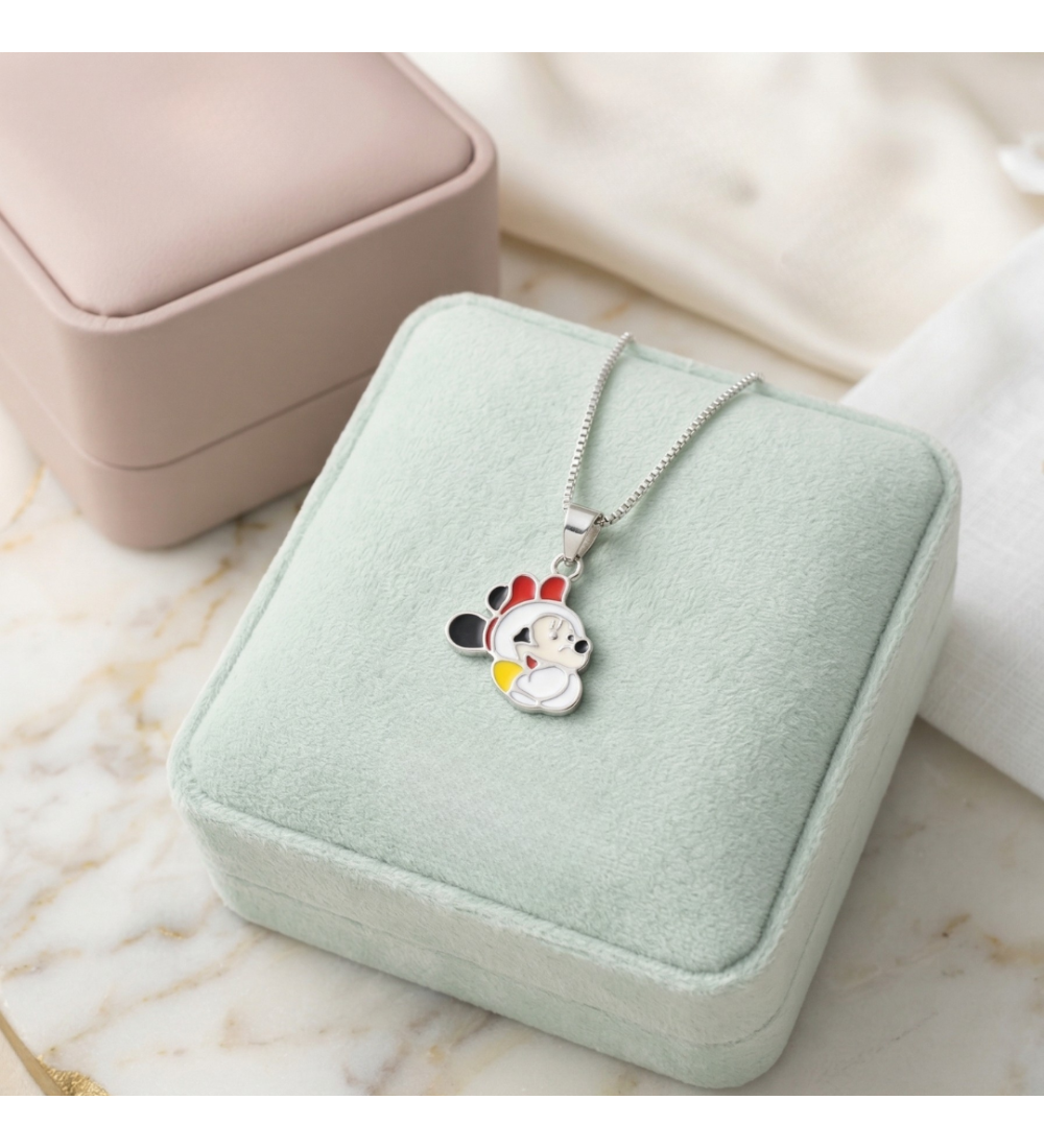 Minnie Bow Enamel Pendant