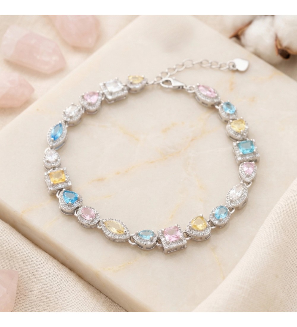 Pastel Rainbow Mosaic Bracelet