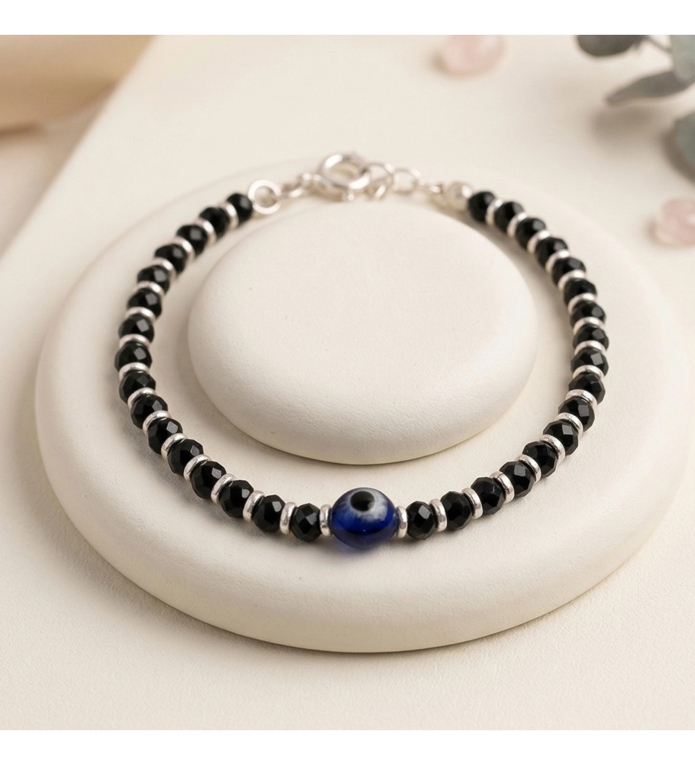 Midnight Guardian Beaded Bracelet