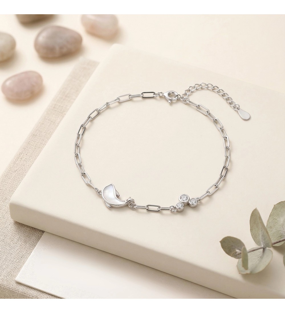 Ocean Pearl Dolphin Bracelet