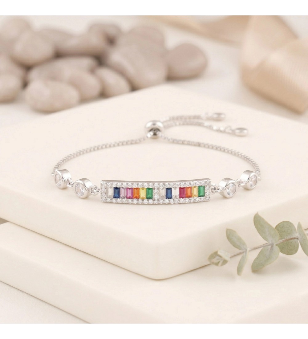 Rainbow Spectrum Bolo Bracelet