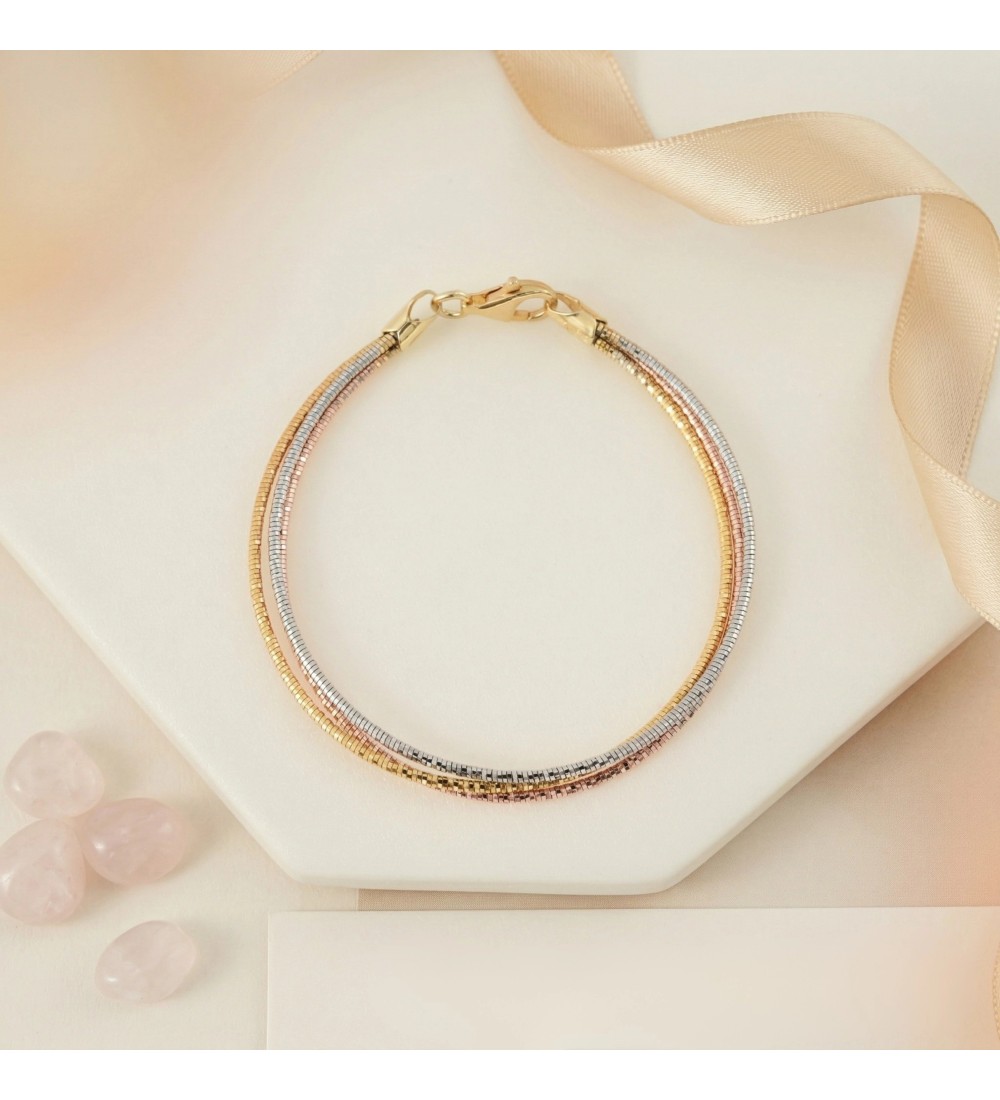 Tri-Tone Harmony Omega Bangle