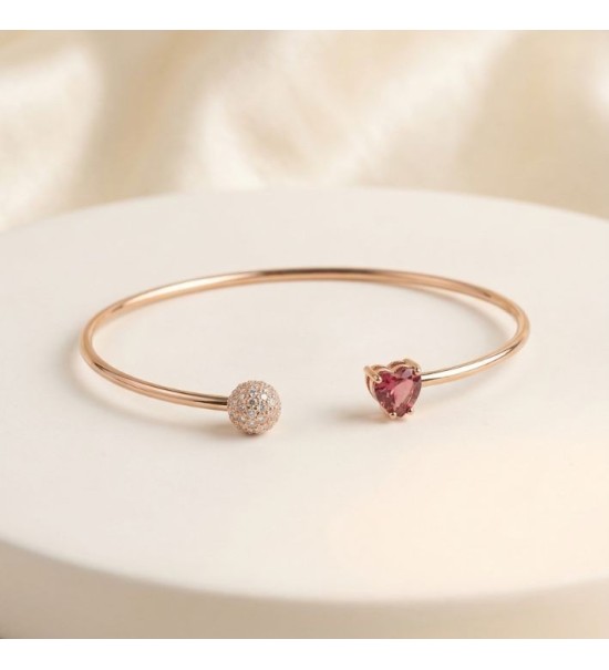 Blushing Heart Orb Cuff