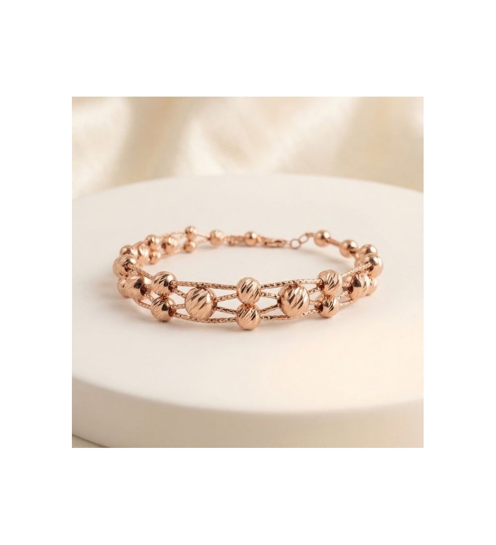 Rose Gold Glint Bead Bracelet