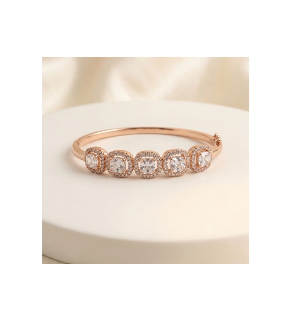 Radiant Cushion Halo Bangle