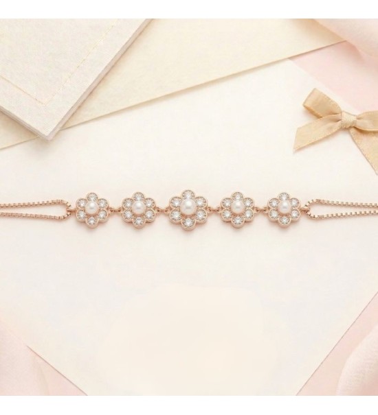 Blushing Heart & Bow Bolo Bracelet