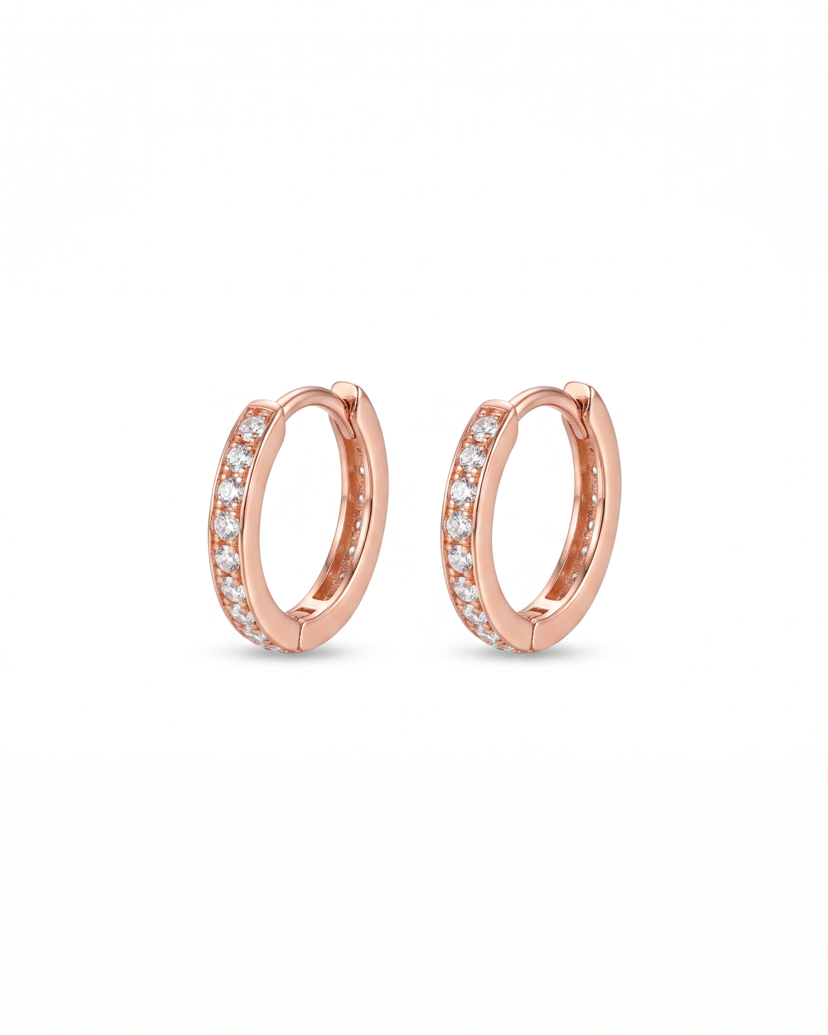 Rose Gold Ring Stud Earrings | 92.5 Sterling Silver Earrings | Stylora