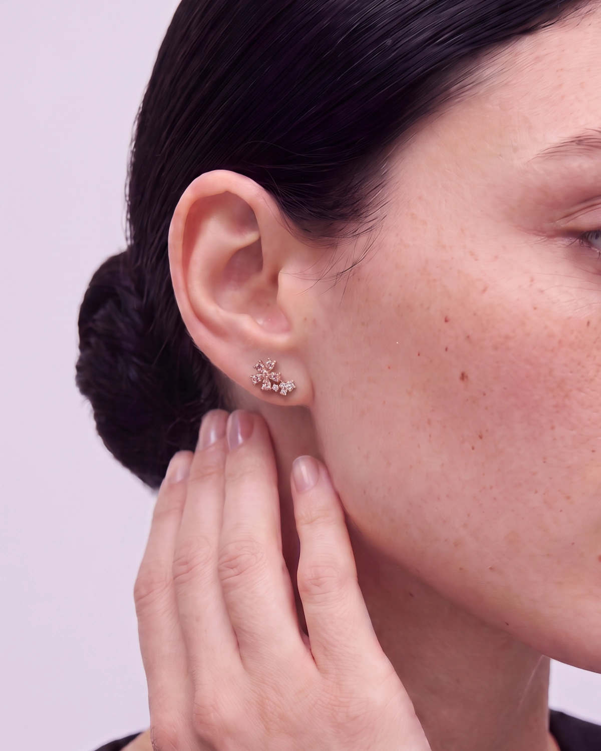 Glory Pink Blossom Stud Earrings | Silver Earrings | Stylora