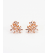 Glory Flower Cluster Stud Earrings | Silver Earrings | Stylora