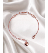 Rose Gold Mother of Pearl Slider Bracelet | Silver Bracelet | Stylora