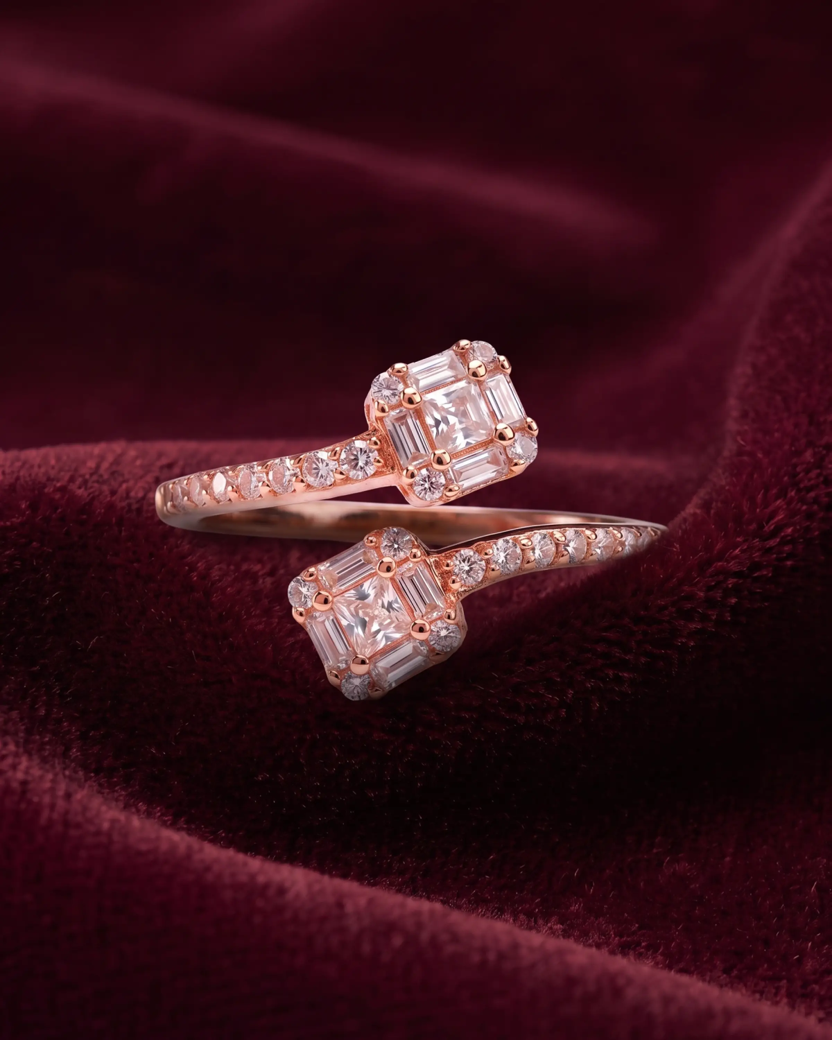 Rose Gold Diaje Stylish Ring | 92.5 Sterling Silver Ring | Stylora