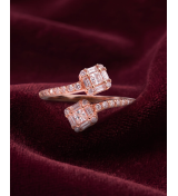 Rose Gold Diaje Stylish Ring | 92.5 Sterling Silver Ring | Stylora