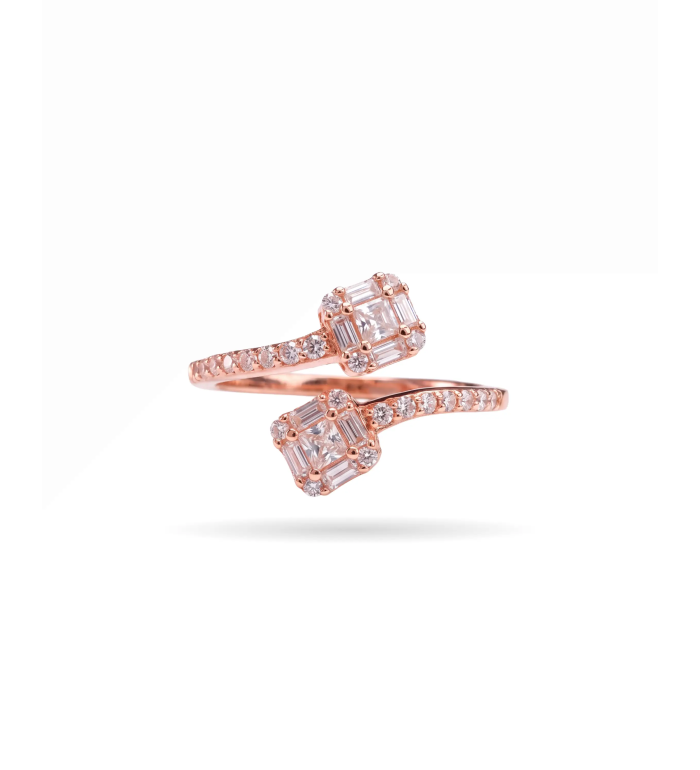 Rose Gold Diaje Stylish Ring | 92.5 Sterling Silver Ring | Stylora