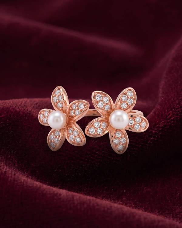 Rose Gold Glory CZ Ring | 92.5 Sterling Silver Ring | Stylora
