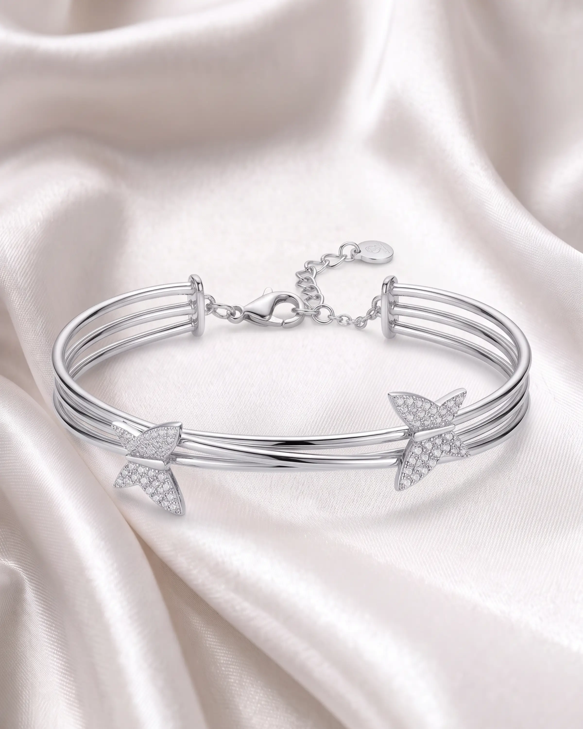Silver Clara Kada | 92.5 Sterling Silver Bangle | Stylora