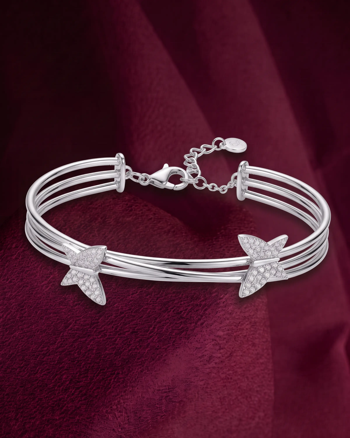 Silver Clara Kada | 92.5 Sterling Silver Bangle | Stylora