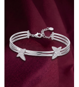Silver Clara Kada | 92.5 Sterling Silver Bangle | Stylora