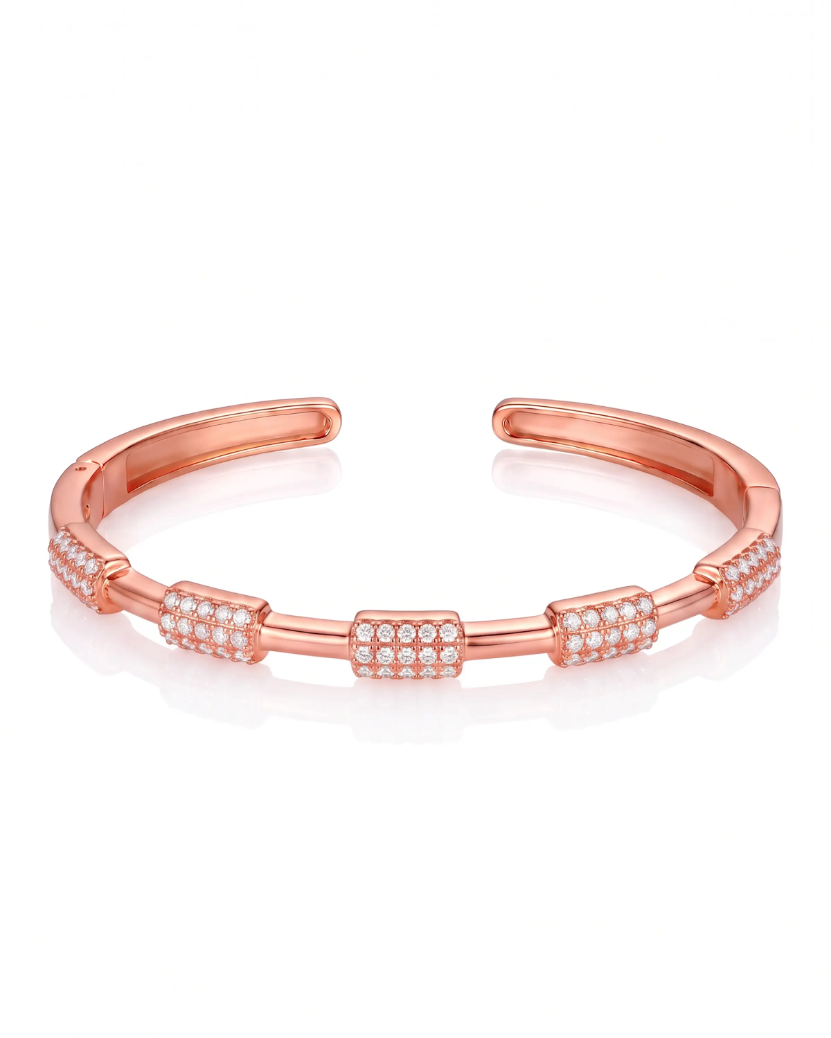 Rose Gold Celestial Rose Bangle | Silver Bangle | Stylora