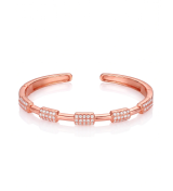 Rose Gold Celestial Rose Bangle | Silver Bangle | Stylora