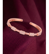 Rose Gold Celestial Rose Bangle | Silver Bangle | Stylora