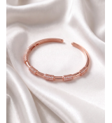 Rose Gold Celestial Rose Bangle | Silver Bangle | Stylora