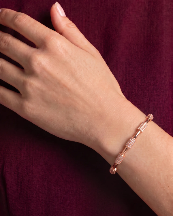 Rose Gold Celestial Rose Bangle