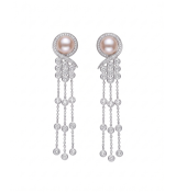 Silver Ivory Pearl Tassel Drop Earrings | Silver Earrings | Stylora