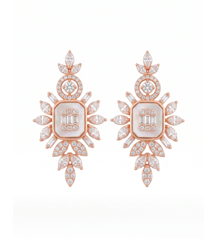 Rose Gold Epic Earrings | 92.5 Sterling Silver Earrings | Stylora