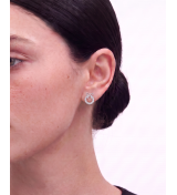 Silver Bow Wreath Screw Stud Earrings | Silver Earrings | Stylora
