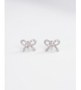 Silver Bow Screw Stud Earrings | Silver Earrings | Stylora