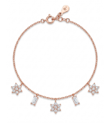 Harmony Star & Baguette Charm Anklet | Silver Anklet | Stylora
