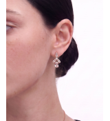 Rose Gold Nectar Floral Cascade Pendant Necklace with Studs | Stylora