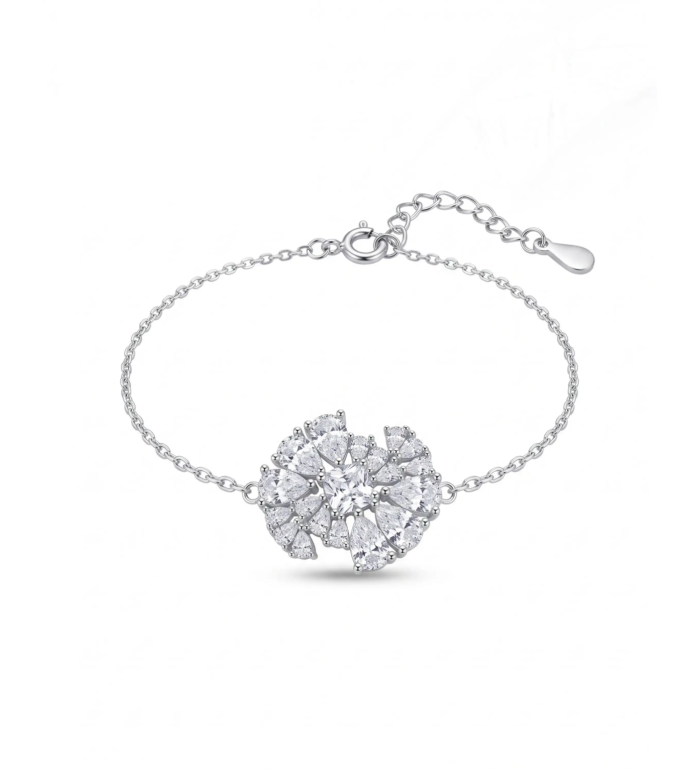 Silver Starburst Centre Bracelet | Silver Bracelet | Stylora