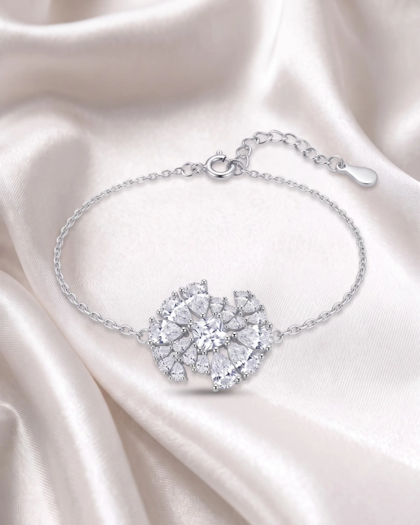 Silver Starburst Centre Bracelet | Silver Bracelet | Stylora