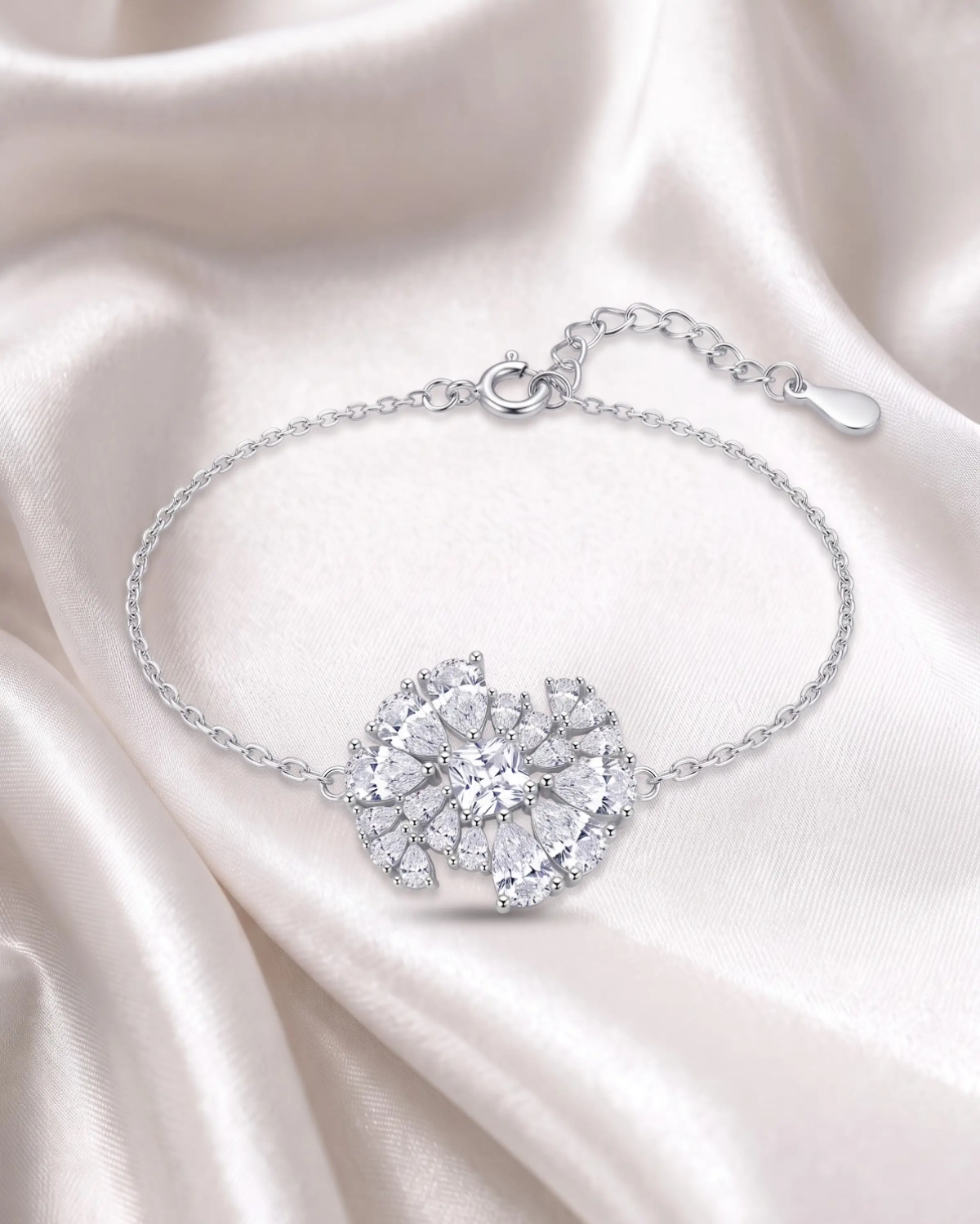 Silver Starburst Centre Bracelet | Silver Bracelet | Stylora