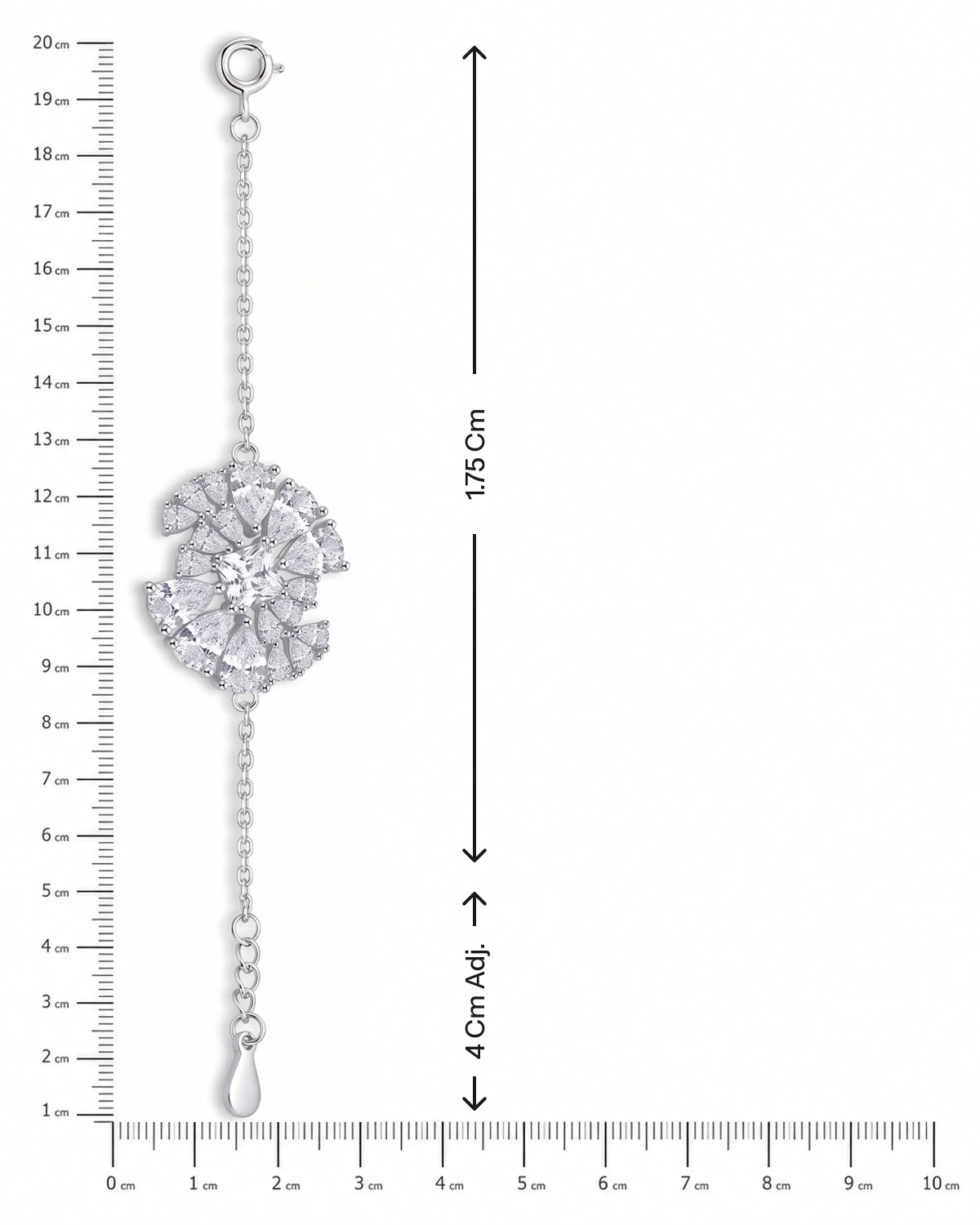 Silver Starburst Centre Bracelet | Silver Bracelet | Stylora