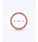 Rose Gold Segmented Inlay Band Ring | Silver Ring | Stylora