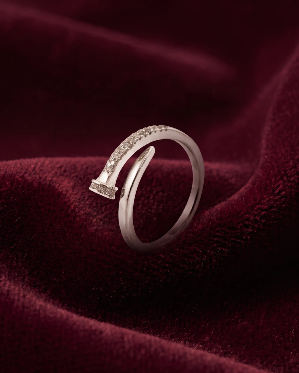 Silver Nail Wrap Ring | 92.5 Sterling Silver Ring | Stylora