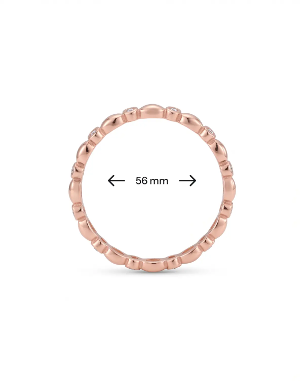 Rose Gold Scalloped Band Ring | 92.5 Sterling Silver Ring | Stylora