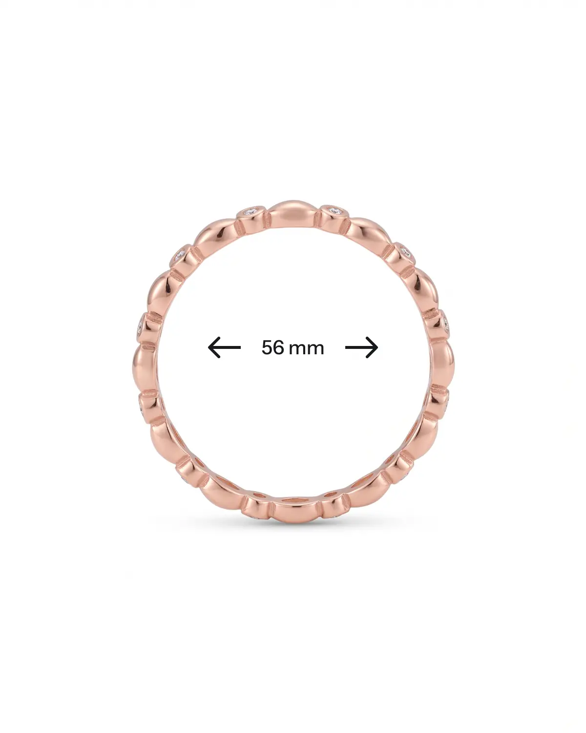 Rose Gold Scalloped Band Ring | 92.5 Sterling Silver Ring | Stylora