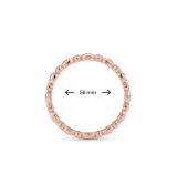 Rose Gold Scalloped Band Ring | 92.5 Sterling Silver Ring | Stylora