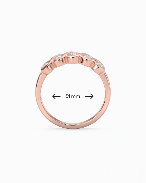 Rose Gold Linked Circles Ring | 92.5 Sterling Silver Ring | Stylora