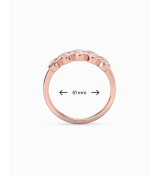 Rose Gold Linked Circles Ring | 92.5 Sterling Silver Ring | Stylora