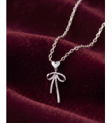 Glory Bow Pendant Necklace | 92.5 Sterling Silver Pendant | Stylora